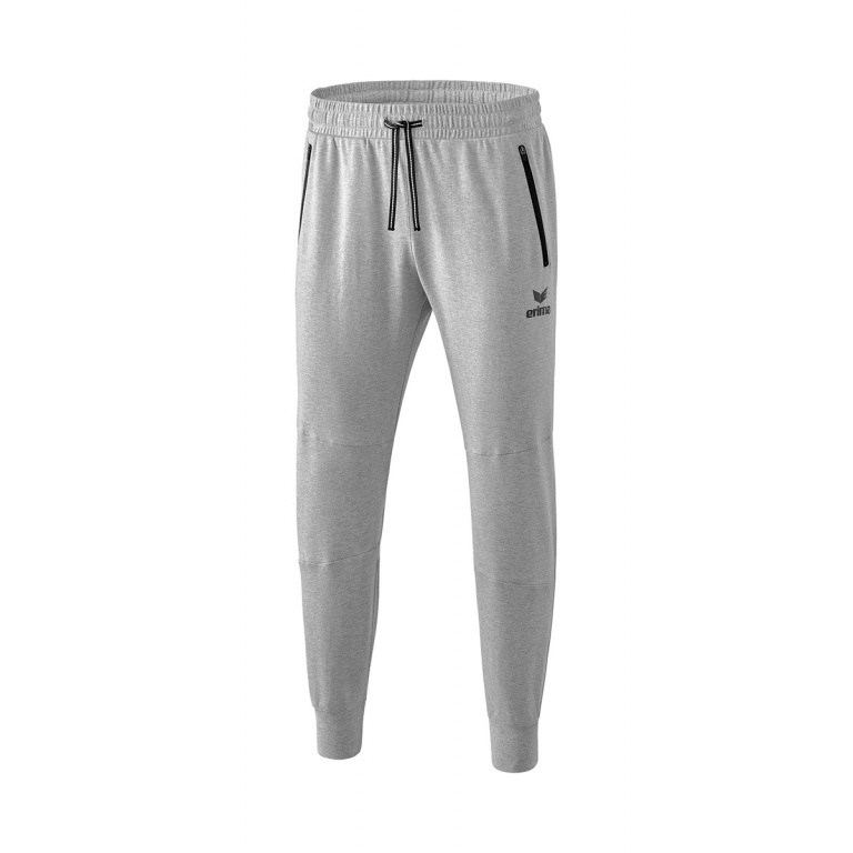 Erima Jogginghose Essential Sweat (Baumwolle) lang hellgrau/schwarz Herren